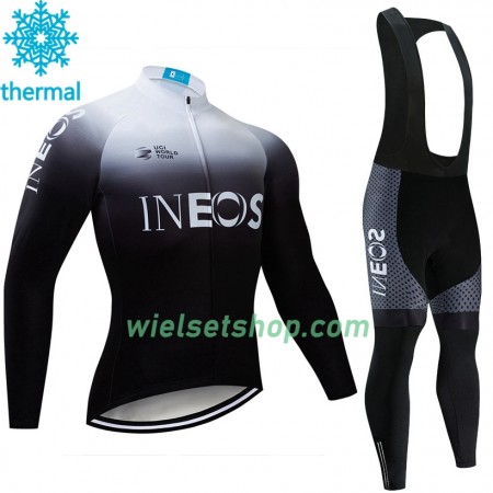 Fietskleding (Fietsshirt Lange Mouw + Lange Koersbroek) 2019 TEAM INEOS N003 Winter Thermal Fleece